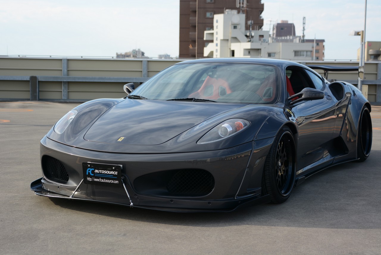 F430 WITH LIBERTY WALK AERO, CARBON CERAMIC BRAKES, ROBERUTA AIR SUSPENSION